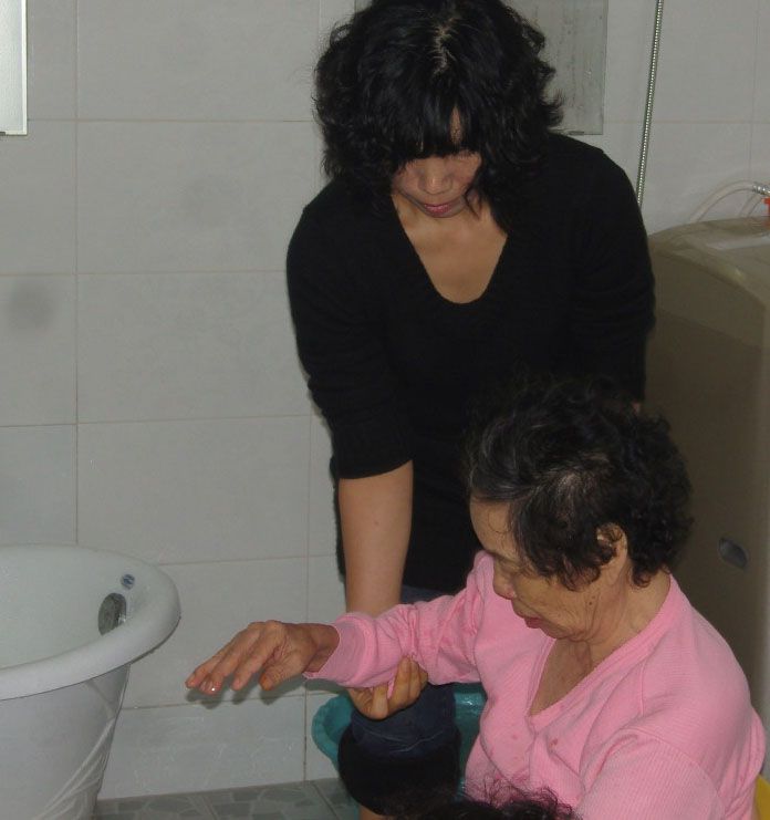 어르신들 목욕시간