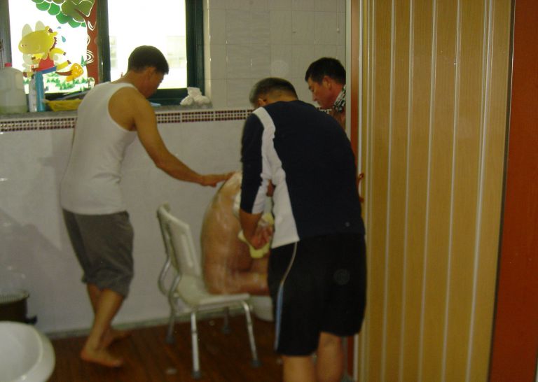 어르신들 목욕시간